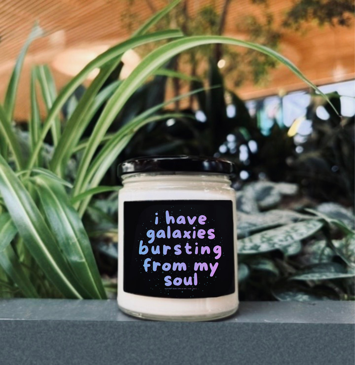 I Have Galaxies Bursting From My Soul Candle