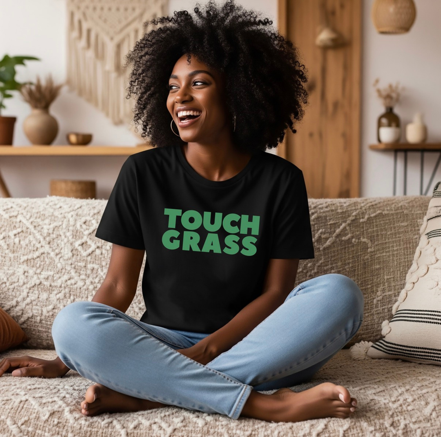 Touch Grass Short-Sleeve Unisex T-Shirt