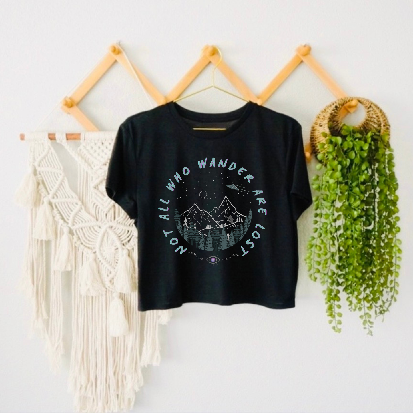 Not All Who Wander Are Lost Crop Top Tshirt
