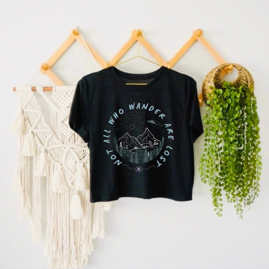 Not All Who Wander Are Lost Crop Top Tshirt